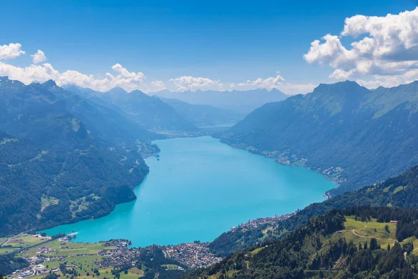 Aerial View Brienz Lake Alps Brienzer Rothorn Bernese Oberland Famous — Stock Photo, Image