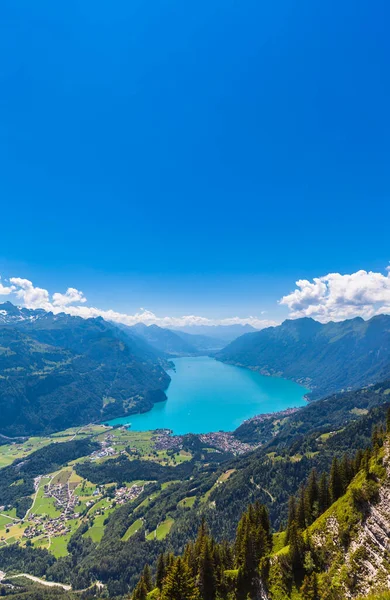 Veduta Aerea Del Lago Brienz Delle Alpi Brienzer Rothorn Sull — Foto Stock