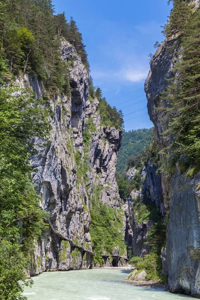 Pohled Východní Vchod Aare Gorge Údolí Hasli Bernesr Oberland Švýcarsko — Stock fotografie