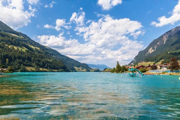 Prachtig Uitzicht Lungernsee Het Berner Oberland Van Zwitserland Dit Meer — Stockfoto