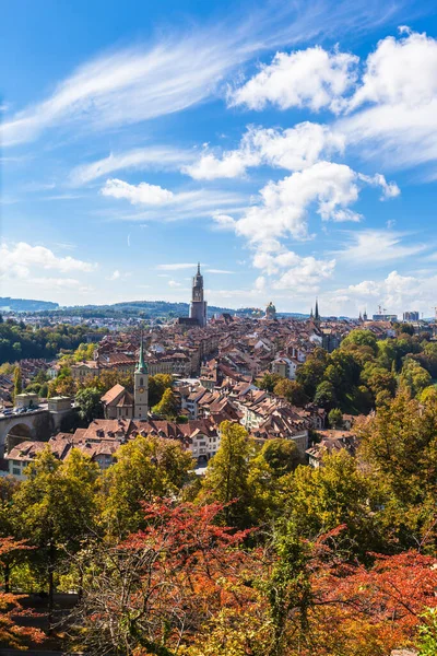 Letní Pohled Staré Město Berne Vrcholu Hory Růžové Zahradě Hlavní — Stock fotografie