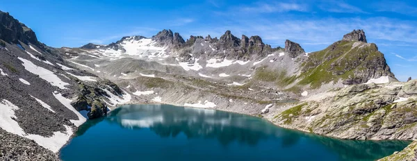 Panoramablick Auf Den Wildsee Bei Pizol See Wanderweg Wanderweg Schweiz — Stockfoto
