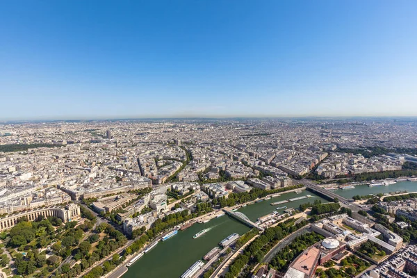 Paesaggio Urbano Parigi Con Vista Aerea Dalla Torre Eiffel Senna — Foto Stock
