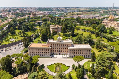 Papa 'nın konutunun ve Vatikan şehrinin havadan görünüşü,