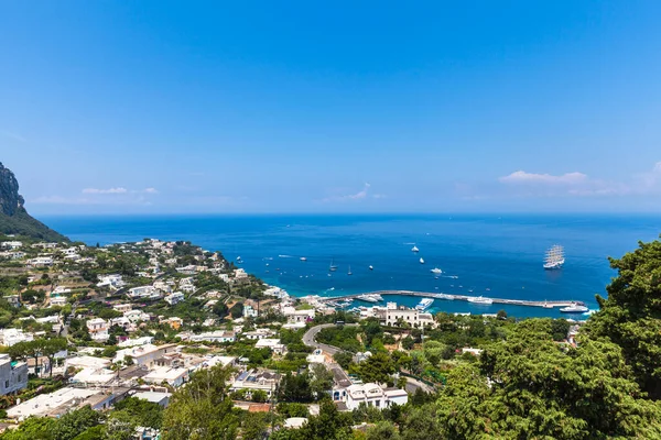 Вид Середземне Море Острів Капрі Італія — стокове фото