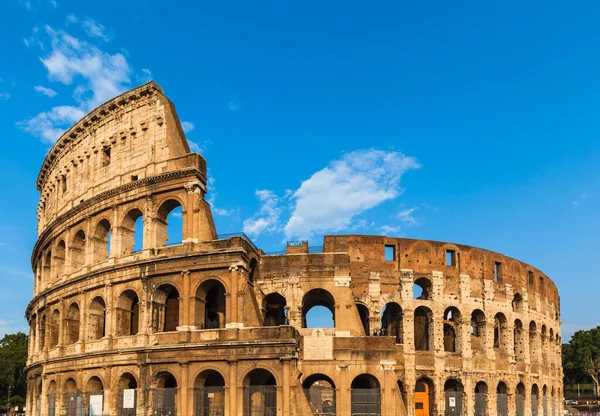 Buitenaanzicht Van Colosseum Voor Zonsondergang Rome Italië — Stockfoto