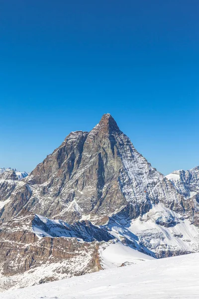 Ohromující Panoramatický Pohled Slavné Matterhorn Weisshorn Pennine Alpy Švýcarských Italských Stock Fotografie