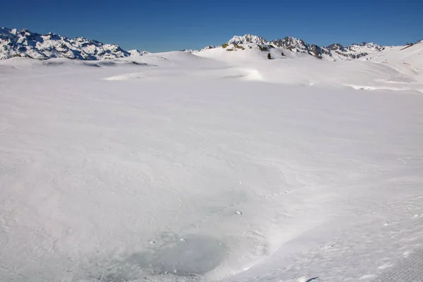Högt Bergslandskap Alperna Vintern — Stockfoto