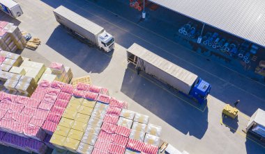 Malların ambar hava görünümünü. Sanayi c Lojistik Merkezi