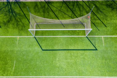 Yukarıdan futbol sahası. Gaate havadan görünüm
