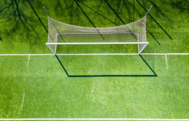 Yukarıdan futbol sahası. Gaate havadan görünüm