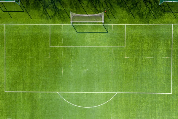 Football field from above. Gaate aerial view