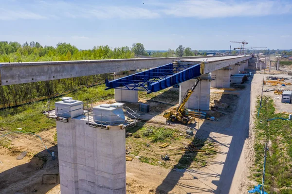 Construction in progress of a mass rapid transit line - Highway.