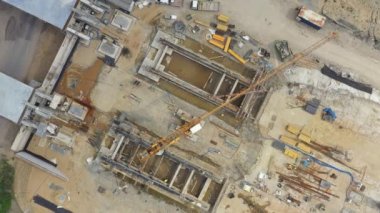 Havadan video Metro inşaat sitesi