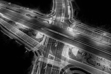 Benzersiz Şehir Yolları ve Kavşaklar Havadan görünümü, Bangkok Exp
