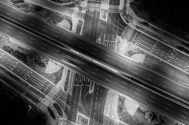 Benzersiz Şehir Yolları ve Kavşaklar Havadan görünümü, Bangkok Exp