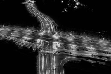 Benzersiz Şehir Yolları ve Kavşaklar Havadan görünümü, Bangkok Exp