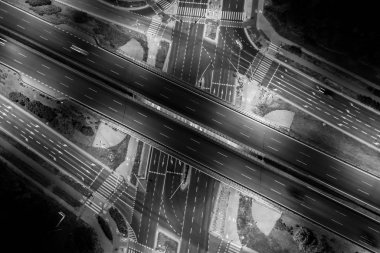 Benzersiz Şehir Yolları ve Kavşaklar Havadan görünümü, Bangkok Exp