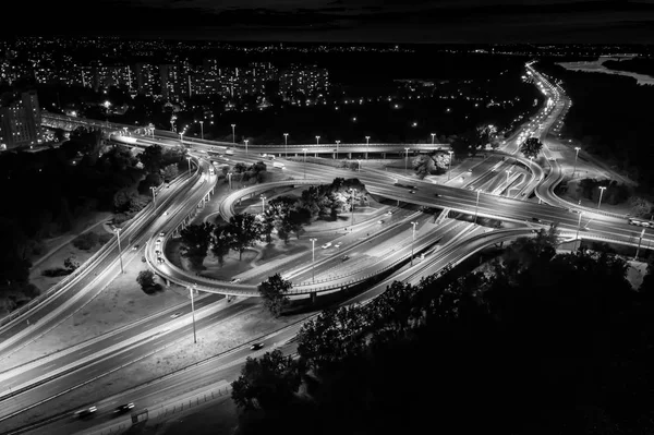 航空写真高速道路高速道路サーカス交差点 — ストック写真