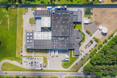 Malların ambar hava görünümünü. Sanayi c Lojistik Merkezi