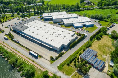 Malların ambar hava görünümünü. Sanayi c Lojistik Merkezi