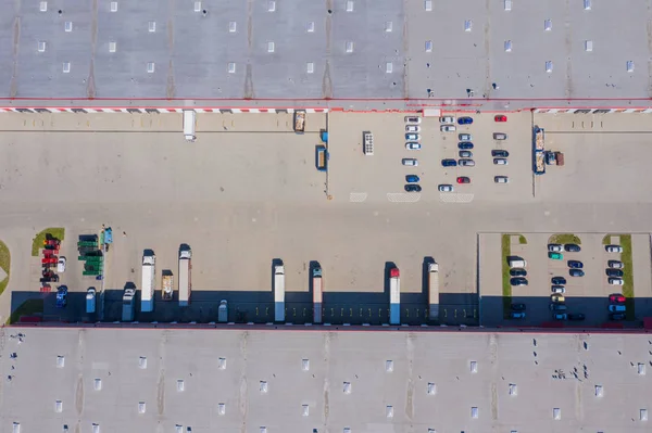 Luftaufnahme des Distributionszentrums, Drohnenaufnahmen der — Stockfoto