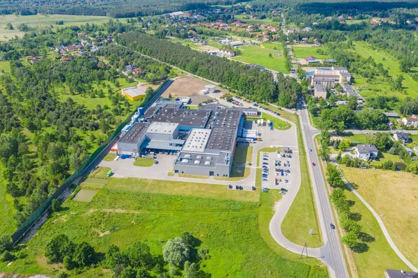 Luchtfoto van het distributiecentrum, Drone fotografie van de — Stockfoto
