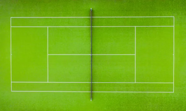 Tennis Court Field Green Grass Baseline Tinnis Sport Game Isolated — Stock Photo, Image