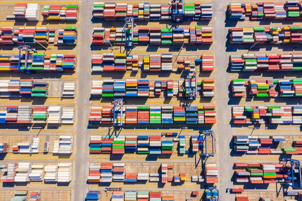 Conteneur Import Export Business Logistique Par Grue Port Commerce Expédition — Photo