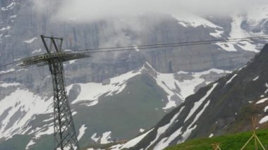 Ski lift İsviçre. Wengen