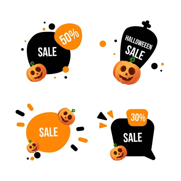 Modern Halloween Discount Icon Pumpkin — Stock Vector