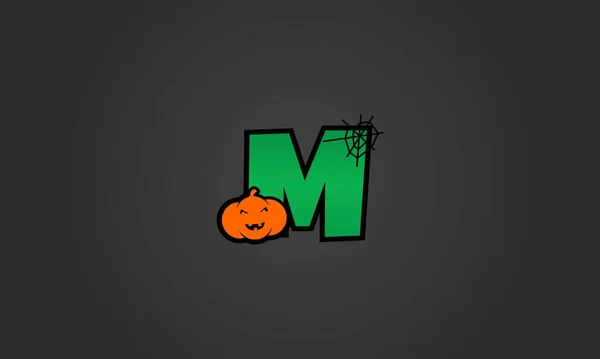 Pumpkin Alphabet Halloween Letter — Stock Vector