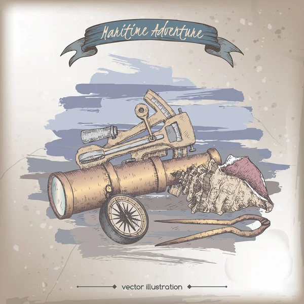 Navigasyon aletleri coor kroki. Deniz adveture serisi.