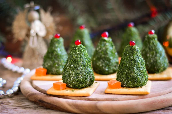 Snack Christmas Trees Cracker — Stock Photo, Image