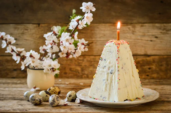 Пасхальный Творожный Торт Традиционное Славянское Блюдо — стоковое фото