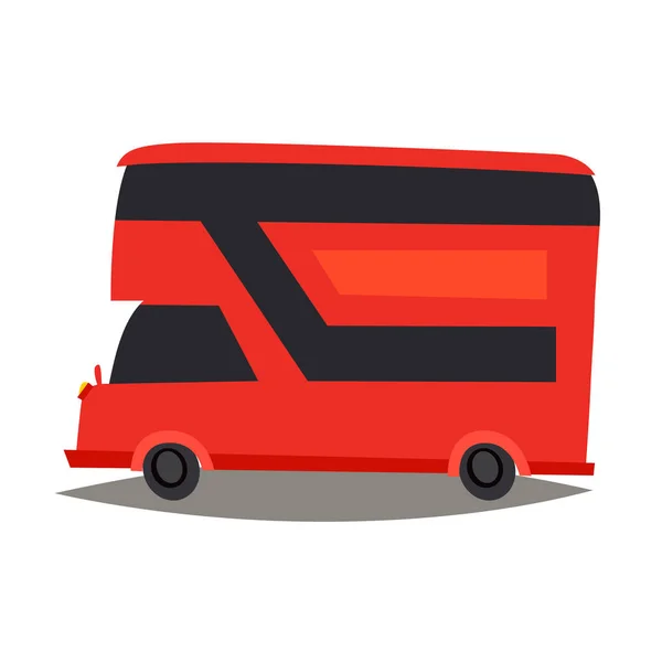 London Red Bus Vector Ilustración Sitio Histórico Inglaterra Estilo Dibujos — Vector de stock