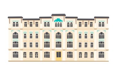 Saray, İstanbul'un simgeleri. Karikatür tarzı vektör illüstrasyon, beyaz arka plan üzerinde izole