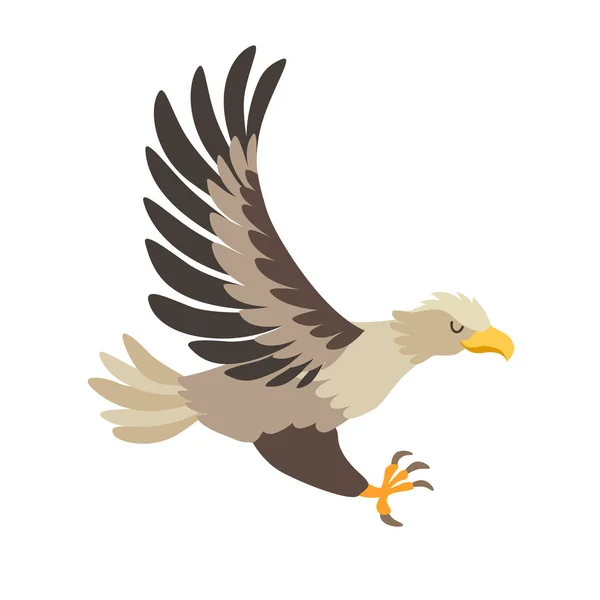 White Tailed Eagle Icon Vector Illustration Cartoon Style Bird Isolated — 스톡 벡터