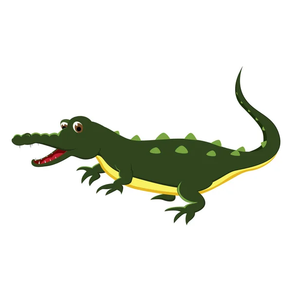 Cartoon Hungry Crocodile — Stock Vector