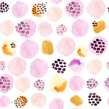 Sulu Boya Dikişsiz desen fırça şekilleri ile