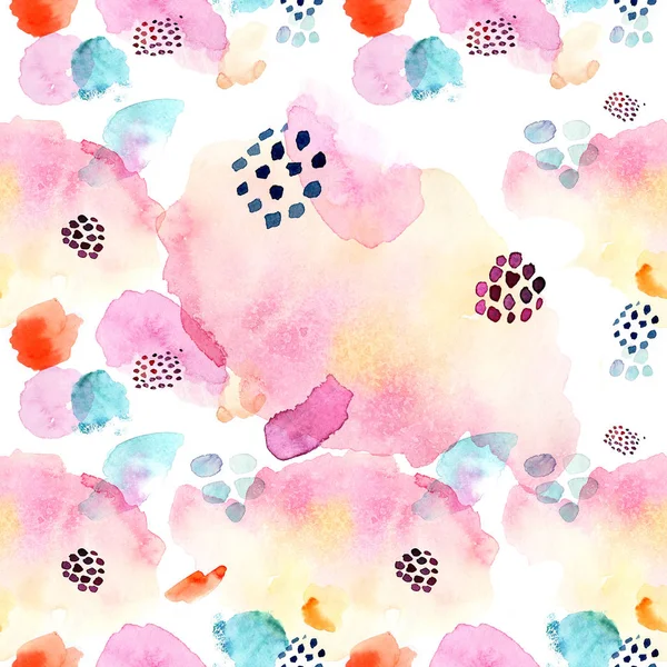 Watercolor Seamless Pattern Brush Shapes — Stock Photo, Image