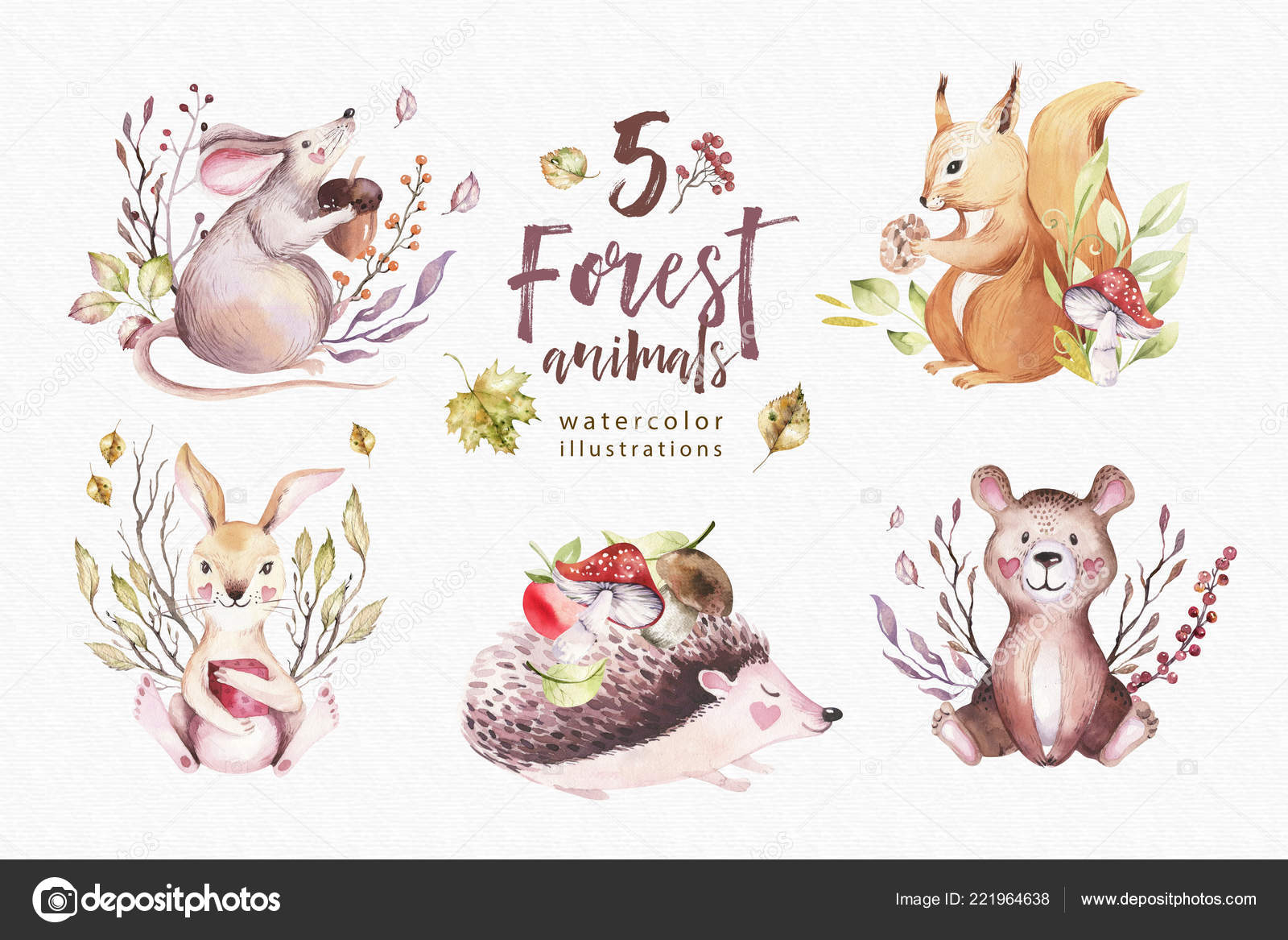 Cute Baby Animal Nursery Mouse Rabbit Bear Isolated Illustration Children Stock Photo Image By C Mykef Cute Baby Animal Nursery Mouse Rabbit Bear Isolated Illustration Children Stock Photo Image By C Mykef