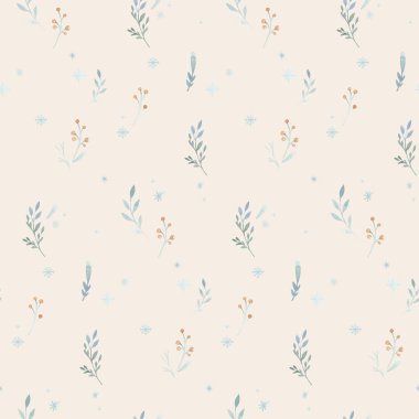 Kardan adam, tatil sevimli hayvanlar geyik, tavşan ile suluboya Merry Christmas Dikişsiz desen. Noel kutlamaları kağıt. Kış yeni yıl tasarım.