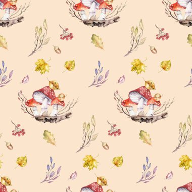 Şirin bebek çizgi film orman çocuk giyim için illüstrasyon izole. Suluboya posterler, kartpostal