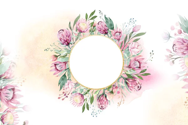 金光字母表 隔离的黄金字母字体和白色背景上的数字 花卉婚礼字体排版插图 — 图库照片