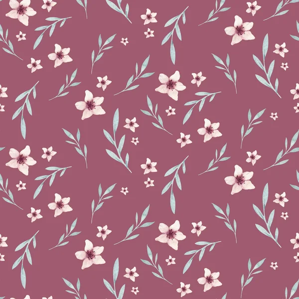 Seamless pattern with spring willow flowers and leaves. Easter Hand drawn background with pussy-willow branch. floral pattern for wallpaper or fabric. — Stock Photo, Image