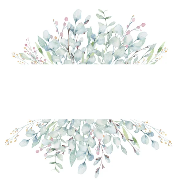 Beyaz arka plan ile suluboya tarzında çiçeği pembe kiraz çiçek çelenk. Sakura şube dekorasyon çiçeklenme yaz kümesi