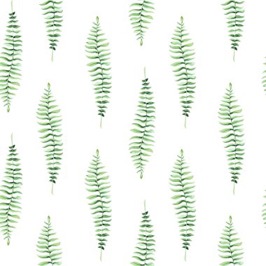 Tropikal Dikişsiz suluboya desen bırakır, aloha orman illüstrasyon. Palmiye yaprağı el boyalı. Doku kağıt, tekstil veya duvar kağıdı tasarım ambalaj arka plan olarak kullanılan tropic yaz zamanla.