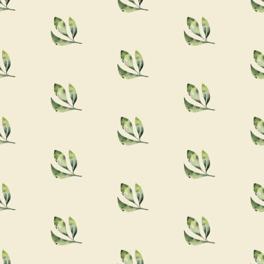 Tropikal Dikişsiz suluboya desen bırakır, aloha orman illüstrasyon. Palmiye yaprağı el boyalı. Doku kağıt, tekstil veya duvar kağıdı tasarım ambalaj arka plan olarak kullanılan tropic yaz zamanla.