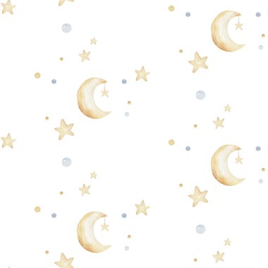 Tatlı rüyalar karikatüründeki hayvan eli suluboya desenler çizmiş. Tişört baskısı, çocuk yuvası moda tasarımı, bebek partisi için kullanılabilir.